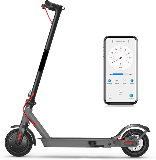 Plus Electric Scooter, 8.5"/9" Tires, Up to 17/22 Miles Range, 350W Motor & 19 MPH Portable Folding Commuting Electric Scooter for Adults with Double Braking System and App